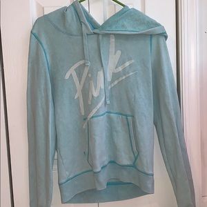 VS pink pullover with hood